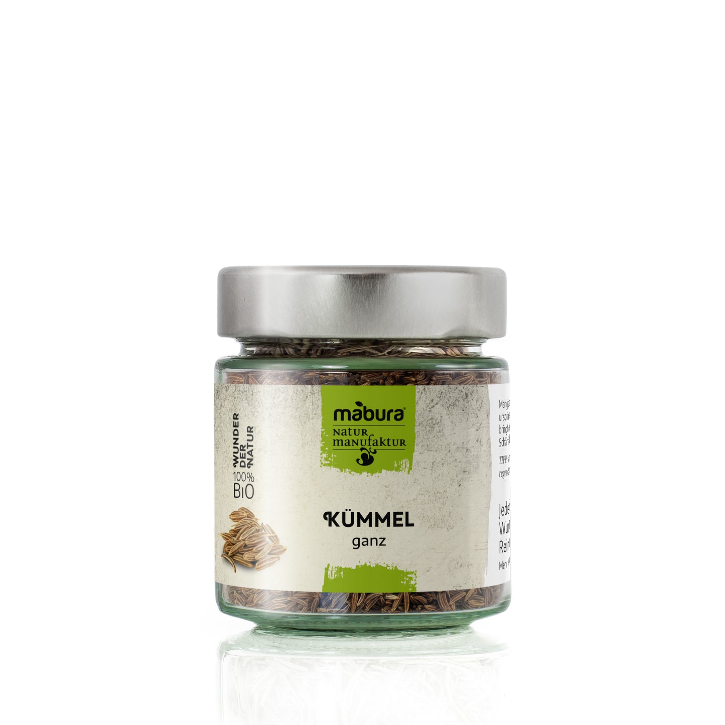 Kräftig aromatischer Kümmel.
Zutaten: Kümmel, ganz*
Inhalt: 70g
*aus kontrolliert biologischem Anbau