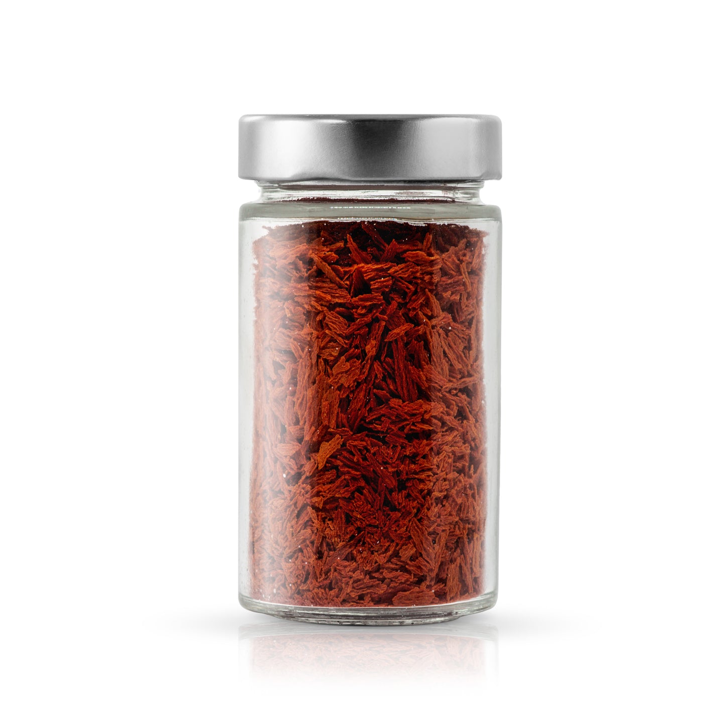 Aromatische Bio Tomatenflocken getrocknet. Intensiver Umami-Geschmack, perfekt für Pasta, Pizza, Suppen & mediterrane Gerichte. Im Glas.