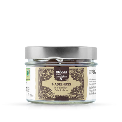 Haselnüsse in Vollmilchschokolade BIO 135g