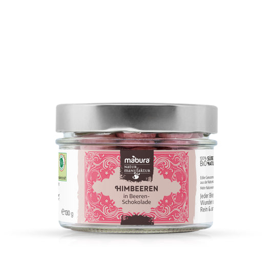 Beeren in bunter Schokolade BIO. Mit Fairtrade Kakao & Rohrzucker, intensivem Fruchtgeschmack und vier Sorten Schokolade. Inhalt: 135 g.