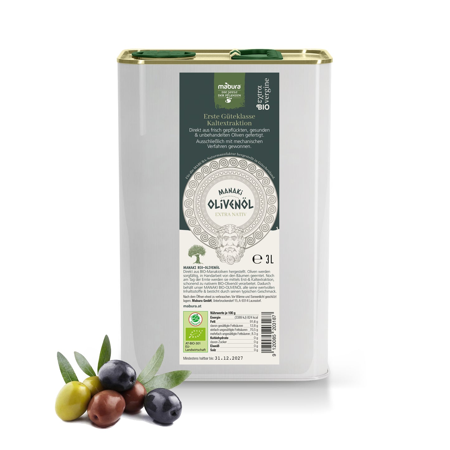 BIO „Manaki“ Olivenöl - 3 Liter