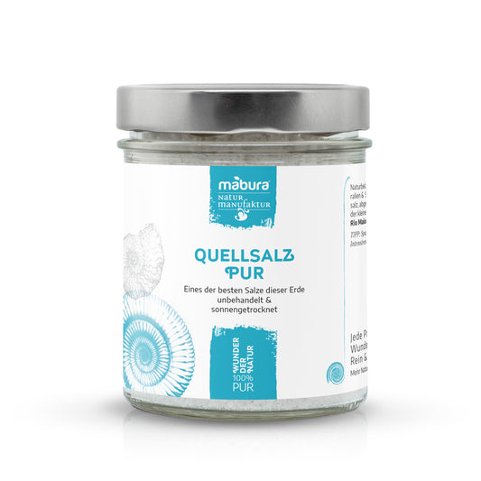 Quellsalz Pur BIO | Naturreines Ursalz | Portugal | Handgeerntet | Mabura